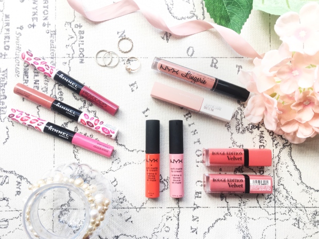 Battle of The Drugstore Liquid Lipsticks Affordable NYX Maybelline Bourjois Rimmel